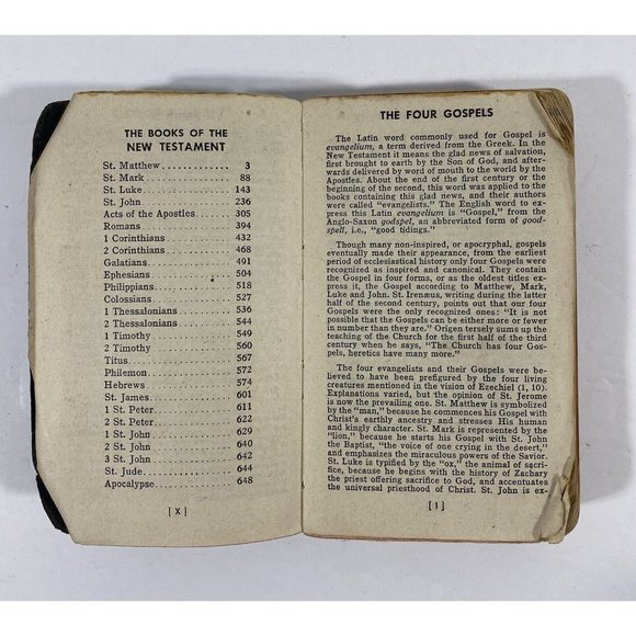 New Testament Of Our Lord And Savior Prayer Book Vintage 1948 Religious Catholic - Picture 6 of 12